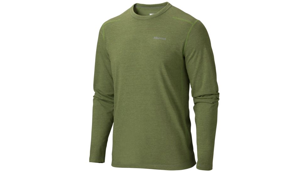 Marmot Saxon Long Sleeve Tee - Men's-Green Ridge Heather-Medium