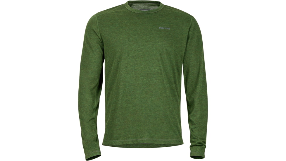 Marmot Saxon Long Sleeve Tee - Men's-Greenland Heather-X-Large