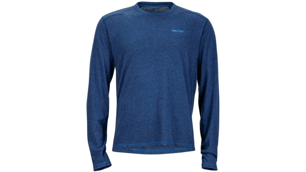 Marmot Saxon Long Sleeve Tee - Men's-Vintage Navy Heather-Medium