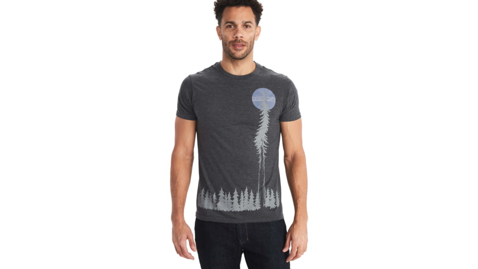 Marmot Sequoia Short Sleeve Tee - Mens, Charcoal Heather, Extra Large, M11733-1204-XL