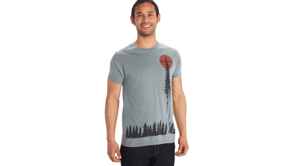 Marmot Sequoia Short Sleeve Tee - Mens, Grey Heather, Small, M11733-007-S