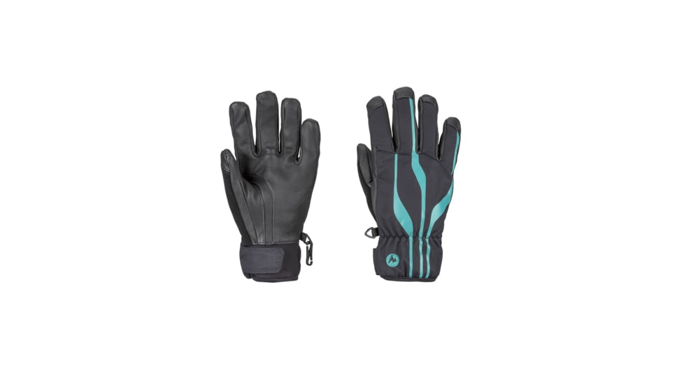 Marmot Spring Glove - Womens, Black/Patina Green, Medium, 14860-1815-M