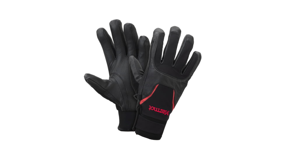 Marmot Spring Gloves-Black/Gargoyle-Large