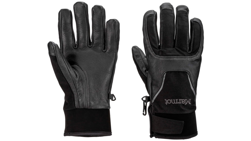 Marmot Spring Gloves - Men's-Small-Black/Slate Grey