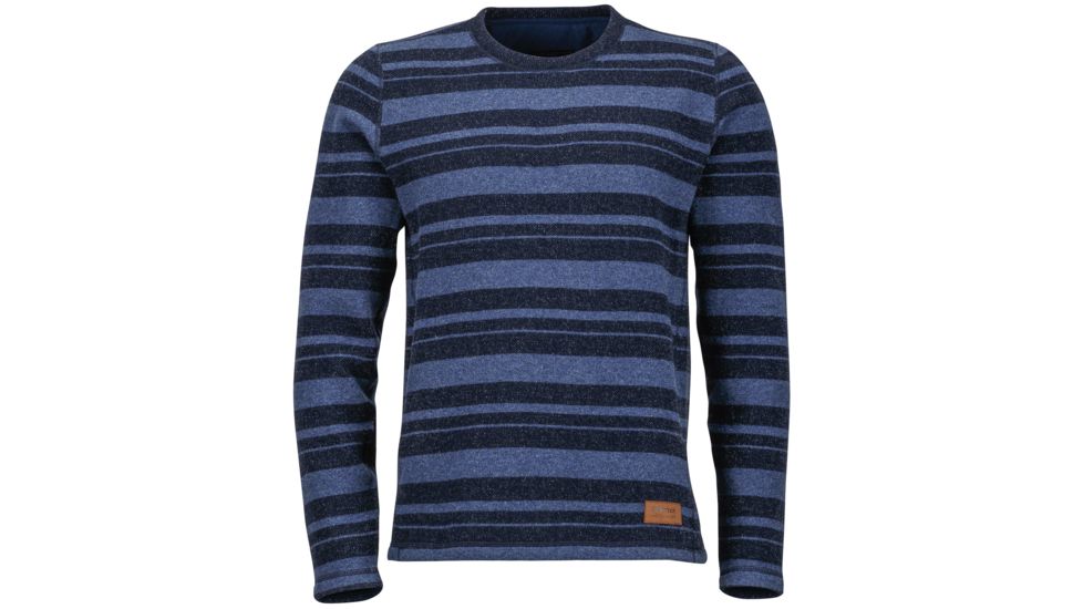 Marmot Stafford Crew Long Sleeve - Men's -Dark Indigo Heather-Small