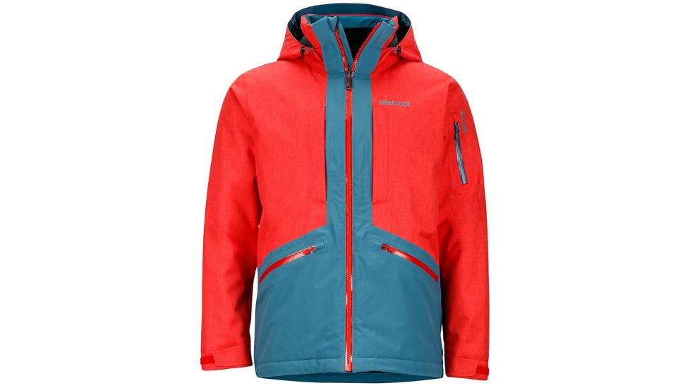 Marmot Storm Seeker Jacket - Men's -Moon River/Rocket Red-Small