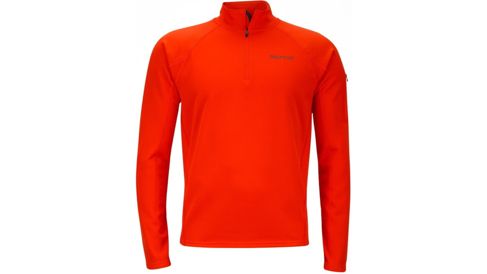 Marmot Stretch Fleece 1/2 Zip - Men's-Mars Orange-Medium