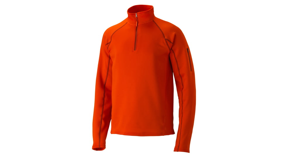 Marmot Stretch Fleece 1/2 Zip - Men's-Sunset Orange-X-Large