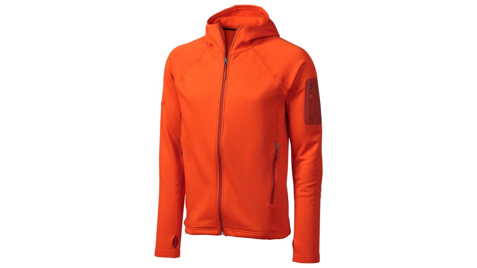 Marmot Stretch Fleece Hoody - Mens-Sunset Orange-Large