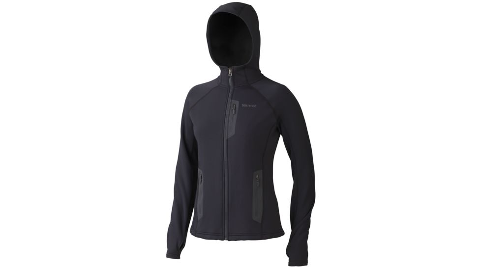 Marmot Stretch Fleece Hoody - Women's-Black-X-Small