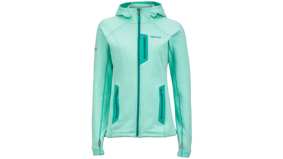 Marmot Stretch Fleece Hoody - Women's-Ice Green-Large