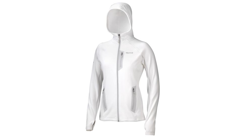 Marmot Stretch Fleece Hoody - Womens-White-Large