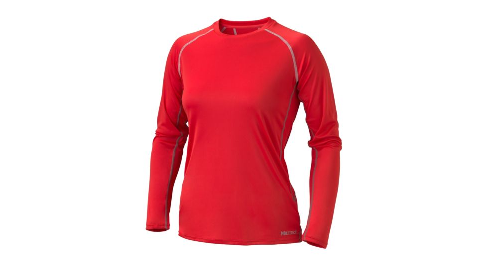 Marmot Stride Long Sleeve Shirt - Women's-Rocket Red-Small
