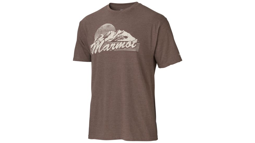 Marmot Sunset Short Sleeve - Men's-Brown Heather-Medium
