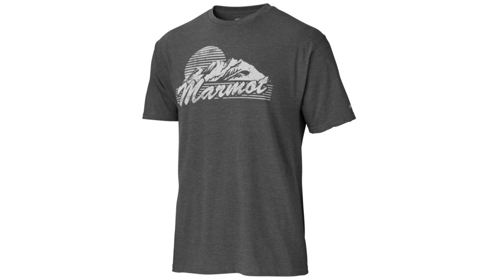 Marmot Sunset Short Sleeve - Men's-Charcoal Heather-Small
