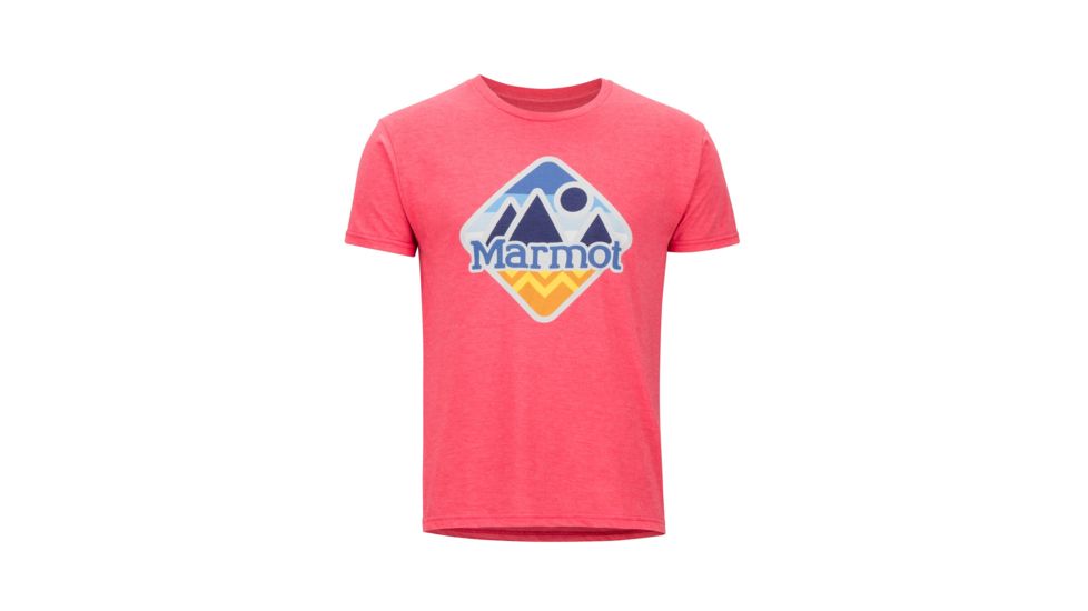 Marmot Sweeney Ridge Tee Short Sleeve Shirt - Mens, Red Heather, Large, 44240-8554-L