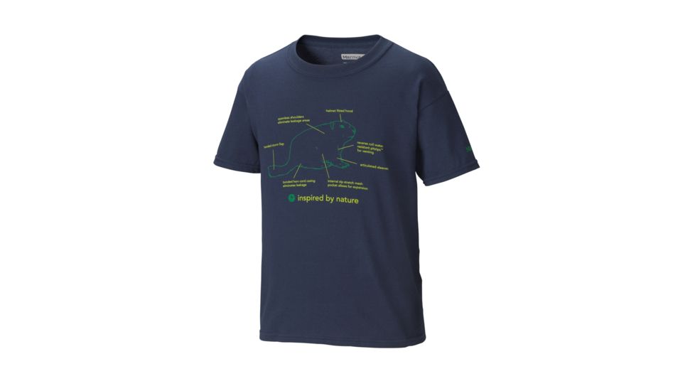 Marmot Tech Manual Tee - Boy's-Small-Navy
