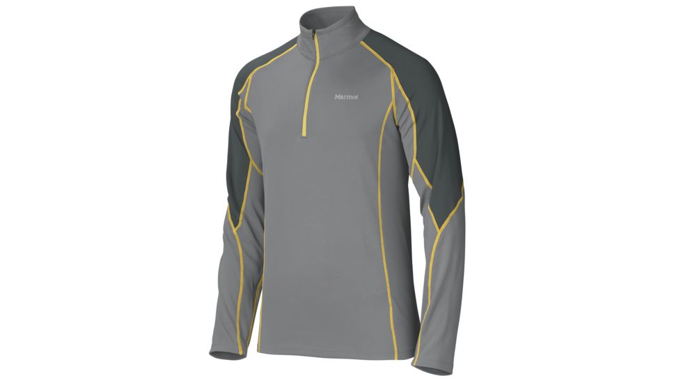 Marmot ThermalClime Pro Long Sleeve 1/2 Zip - Men's-Cinder/Slate Grey-Small