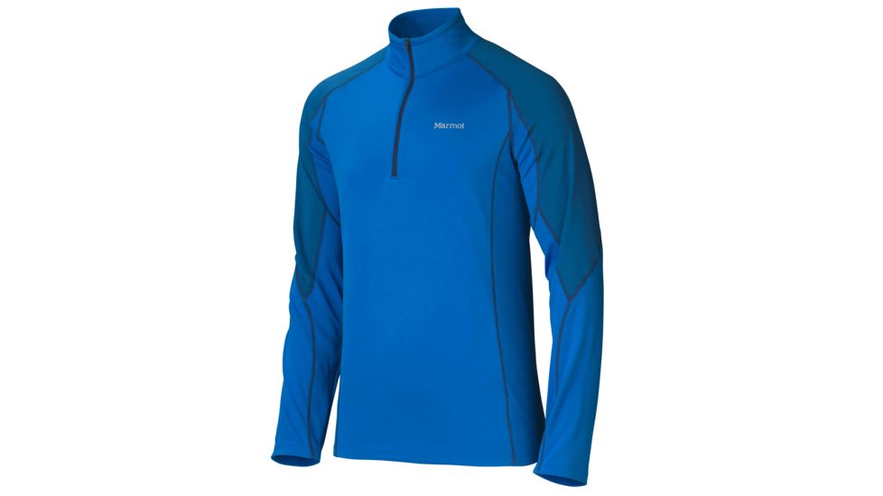 Marmot ThermalClime Pro Long Sleeve 1/2 Zip - Men's-Peak Blue/Blue Sapphire-Large