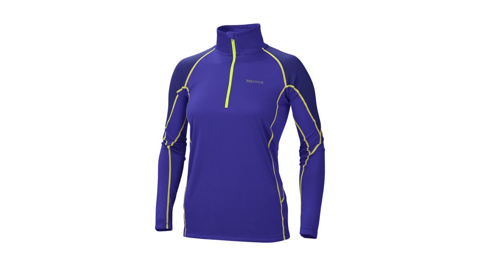 Marmot ThermalClime Pro Long Sleeve 1/2 Zip - Womens-Electric Blue/Midnight Purple-X-Large