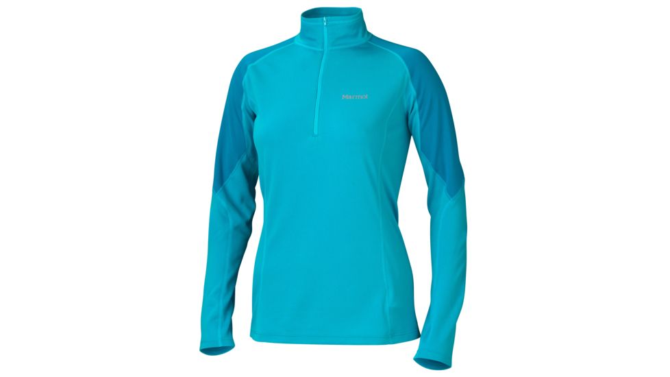 Marmot ThermalClime Pro Long Sleeve 1/2 Zip - Womens-Sea Breeze/Aqua Blue-X-Large