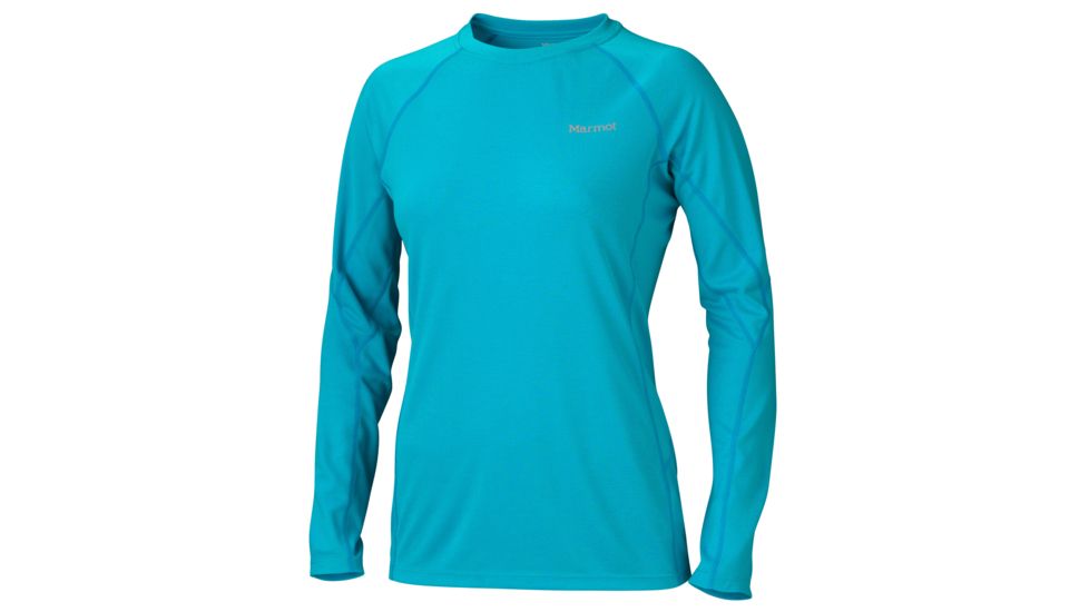 Marmot ThermalClime Sport Long Sleeve Crew - Women's-Sea Breeze-X-Small