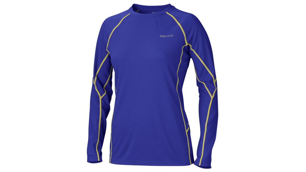 Marmot ThermalClime Sport Long Sleeve Crew - Women's-Electric Blue-X-Large