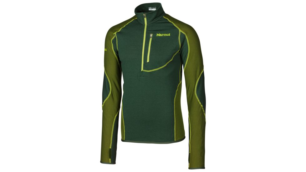 Marmot Thermo 1/2 Zip - Mens-Midnight Forest/Greenland-Medium