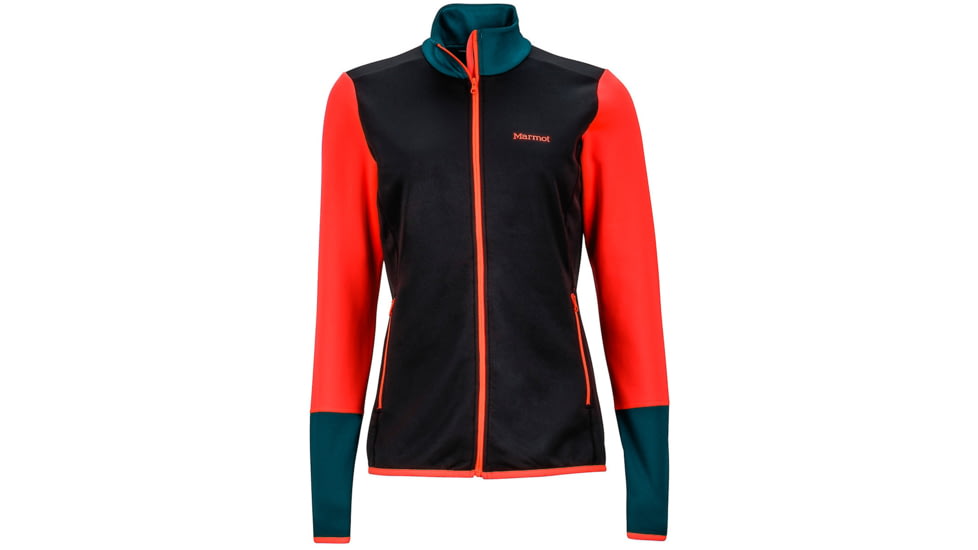 Marmot Thirona Jacket - Women's -Black/Neon Coral-Large