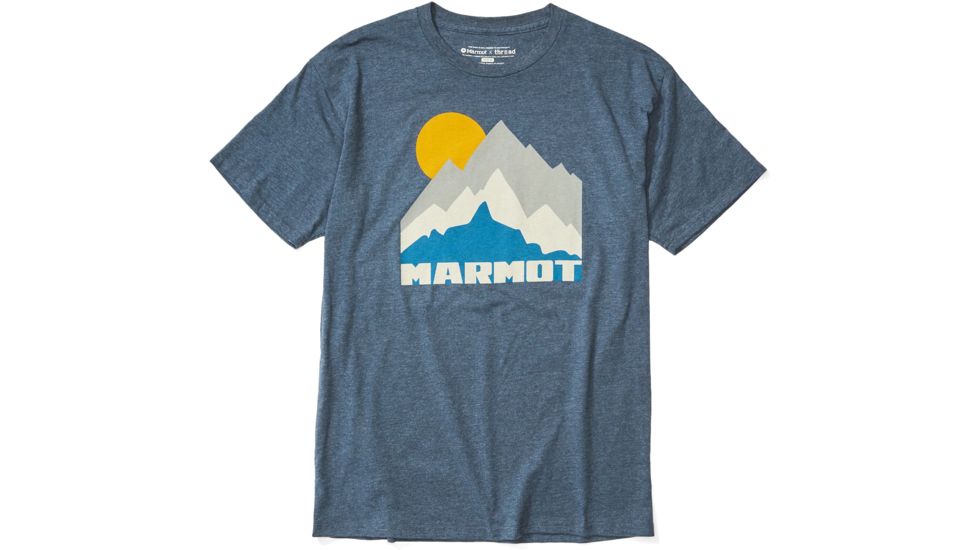 Marmot Tower Tee Short Sleeve T-Shirt - Mens, Navy Heather, Extra Large, 41850-8550-XL