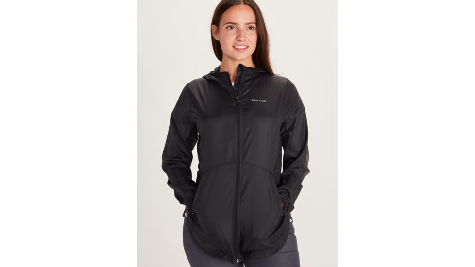 Marmot Trail Wind Hoodie - Womens, Black, Small, 36650-001-S