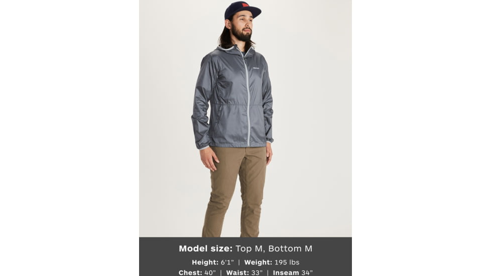 Marmot Trail Wind Hoody - Mens, Steel Onyx, Small, 31270-1515-Steel Onyx-S