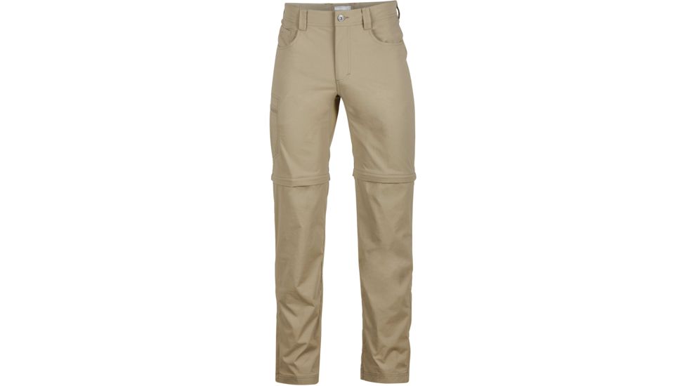 Marmot Transcend Convertible Pant - Men's-Desert Khaki-Short Inseam-34 Waist