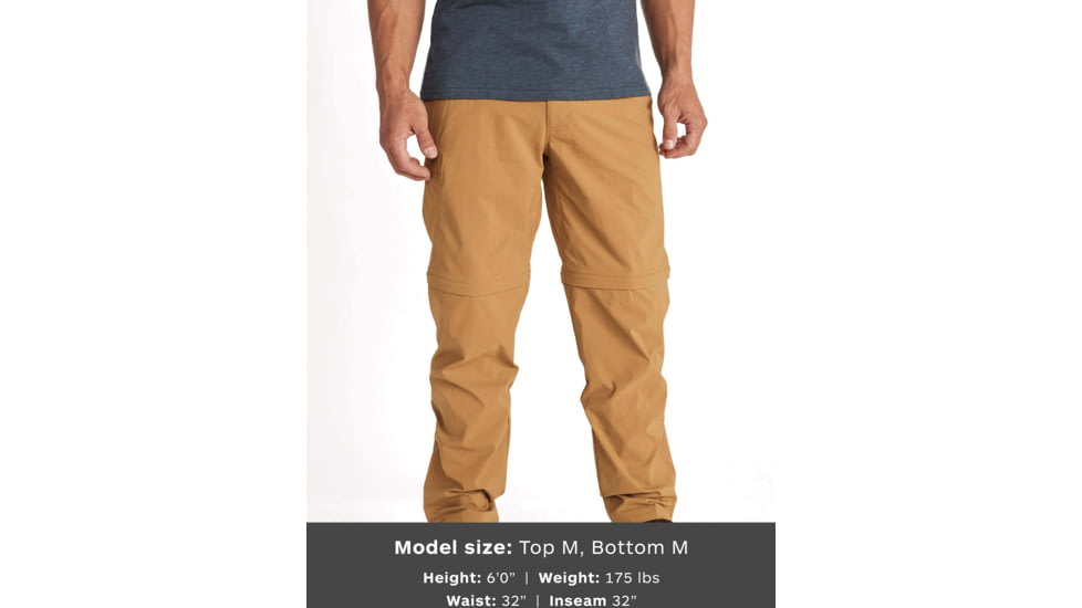 Marmot Transcend Convertible Pant - Mens, Scotch, 32, Short, 42140S-7372-32