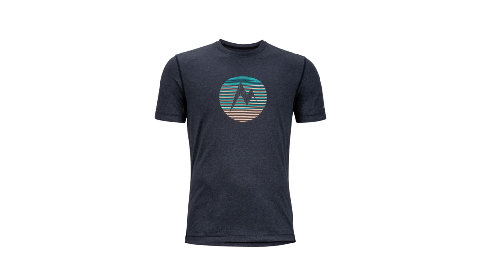Marmot Transporter Short Sleeve Tee - Men's-Black Heather-X-Large