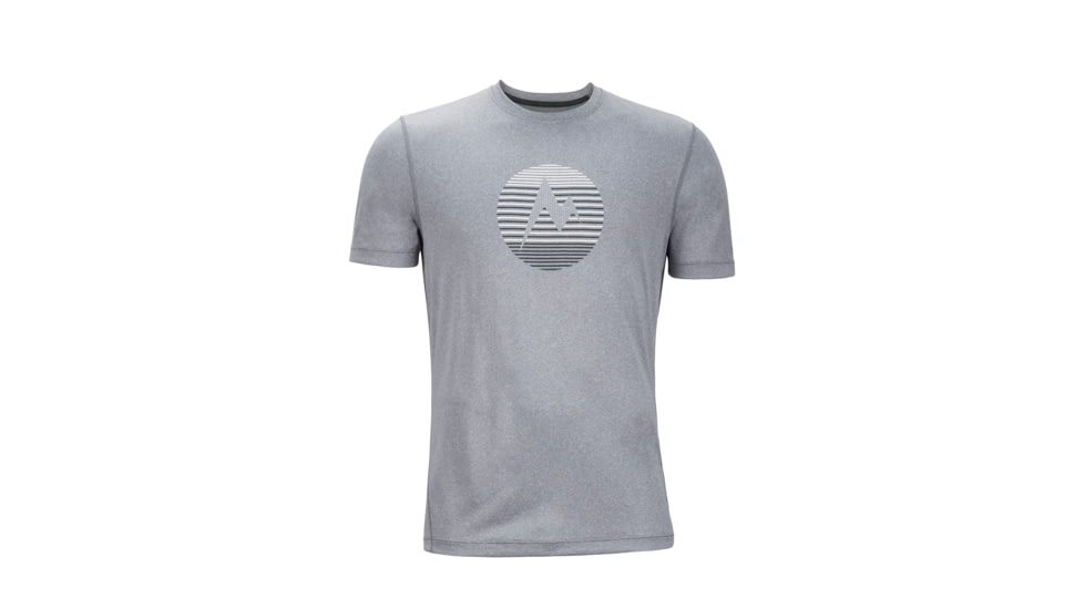 Marmot Transporter Short Sleeve Tee - Mens, Grey Storm Heather, Medium 54880-1870-M