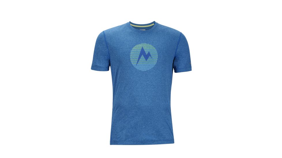 Marmot Transporter Short Sleeve Tee - Mens, True Blue Heather, Medium 54880-8737-M