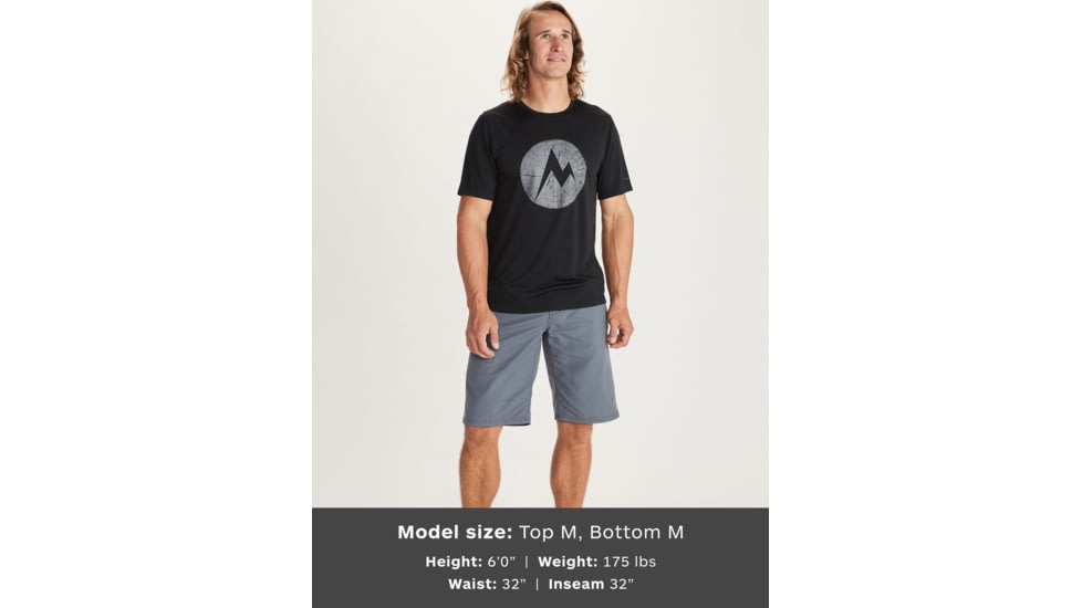 Marmot Transporter Short Sleeve Tee - Mens, Black, Medium, 41800-001-M