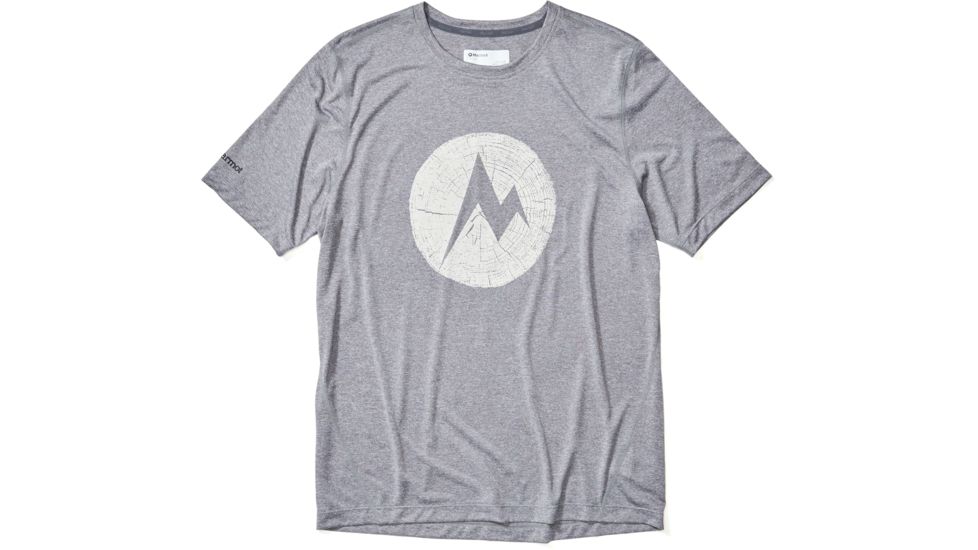 Marmot Transporter Short Sleeve Tee - Mens, Steel Onyx Heather, Medium, 41800-8702-M