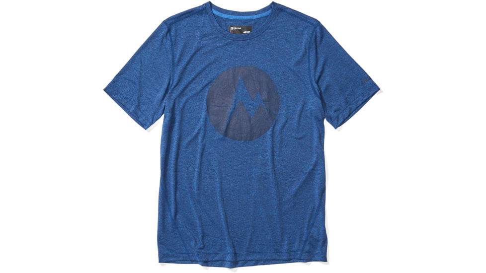 Marmot Transporter Short Sleeve Tee - Mens, Varsity Blue Heather, Medium, 41800-8485-M
