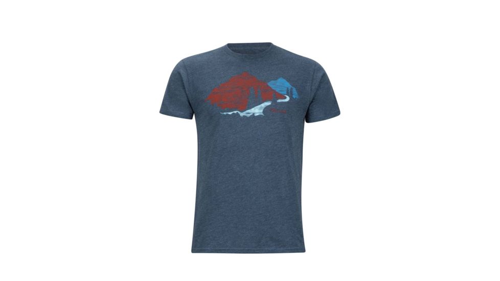 Marmot Tread Lightly Short Sleeve T-Shirt - Mens, Navy Heather, Small 43440-8550-S