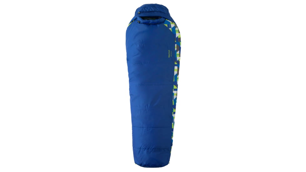 Marmot Trestles 30 Sleeping Bag, Synthetic, Kid's, Dark Azure, Regular, Left,  MAR0744-DARK-AZURE-REGULAR-LEFT