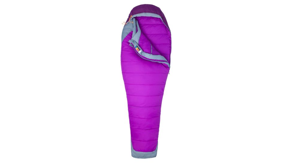 Marmot Trestles Elite 20 Sleeping Bag, Long, Neon Berry/Deep Plum, Long 6ft 0in, RZ 23790-6904-Long: 6'0" / RZ