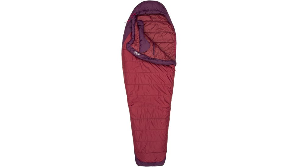Marmot Trestles Elite 20 Sleeping Bag, Madder Red/Dark Purple, Left Zipper, 22970-5575-LZ