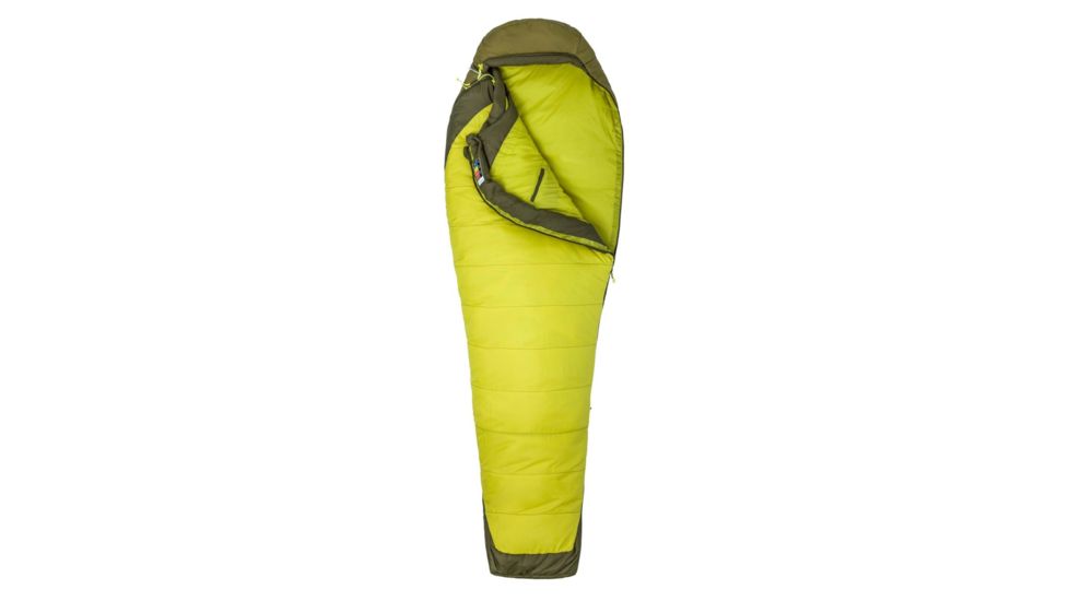 Marmot Trestles Elite 30 Sleeping Bag, Citronelle/Fir Green, Reg 6ft 0in, LZ 22890-9756-Reg: 6'0&quot; / LZ
