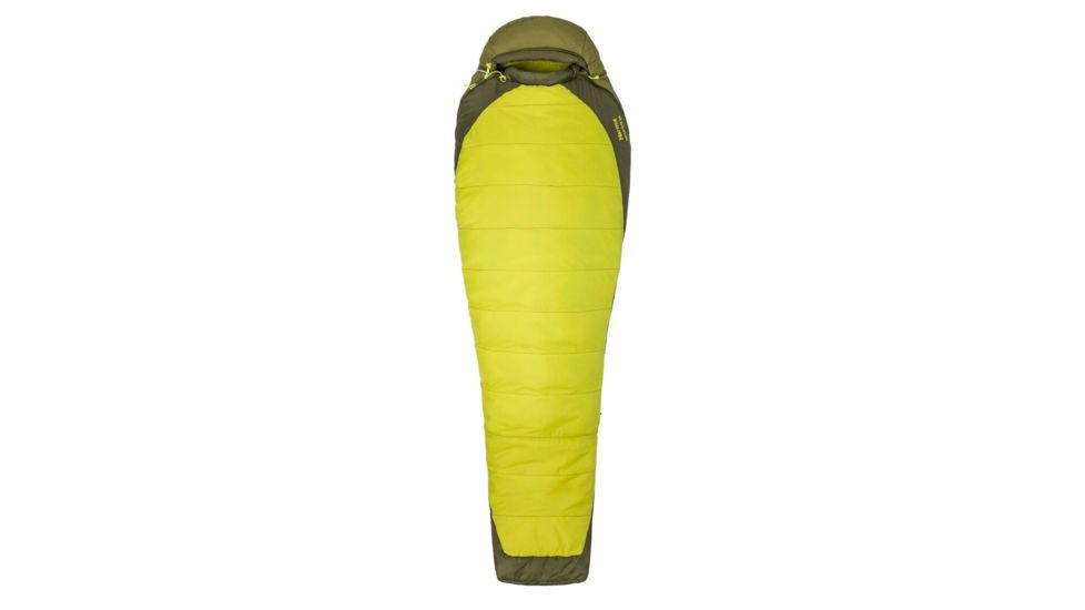 Marmot Trestles Elite 30 Sleeping Bag, Long, Citronelle/Fir Green, Long 6ft 6in, LZ 23690-9756-Long: 6'6&quot; / LZ