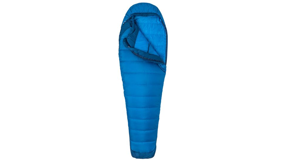 Marmot Trestles Elite Eco 20 Sleeping Bag, Estate Blue/Classic Blue, Long, Left Zip, 39620-3569-LZ