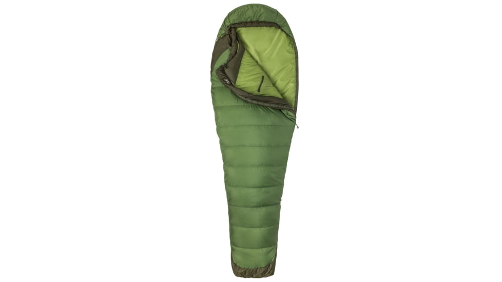 Marmot Trestles Elite Eco 30 Sleeping Bag, Vine Green/Forest Night, Regular, Left Zip, 39590-4802-LZ