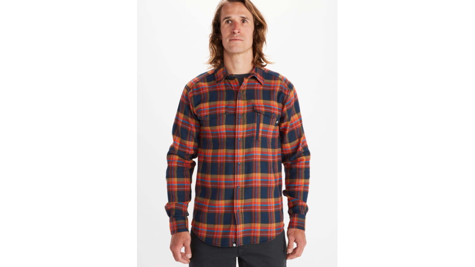 Marmot Tromso Midweight Flannel Long Sleeve - Mens, Dark Indigo, Large, 33320-2835-L
