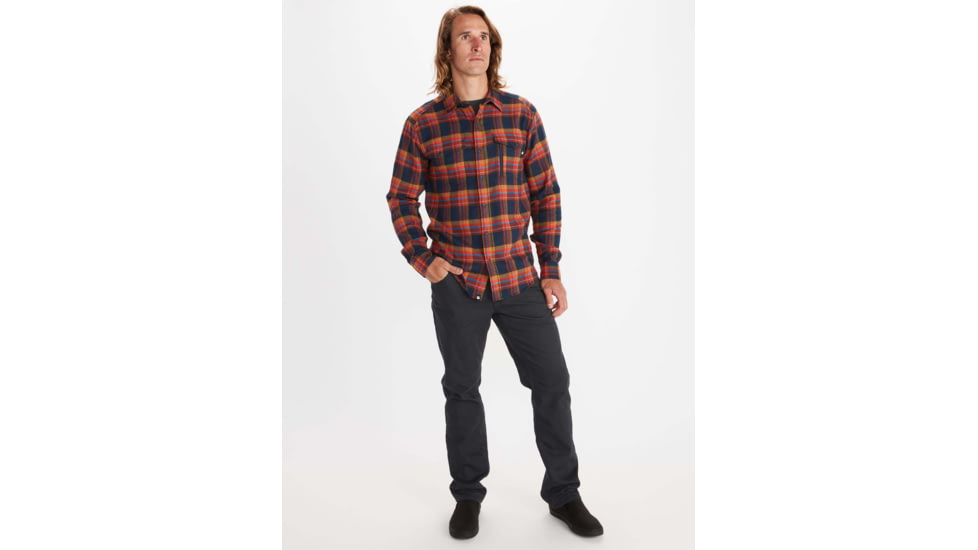 Marmot Tromso Midweight Flannel Long Sleeve - Mens, Dark Indigo, Large, 33320-2835-L